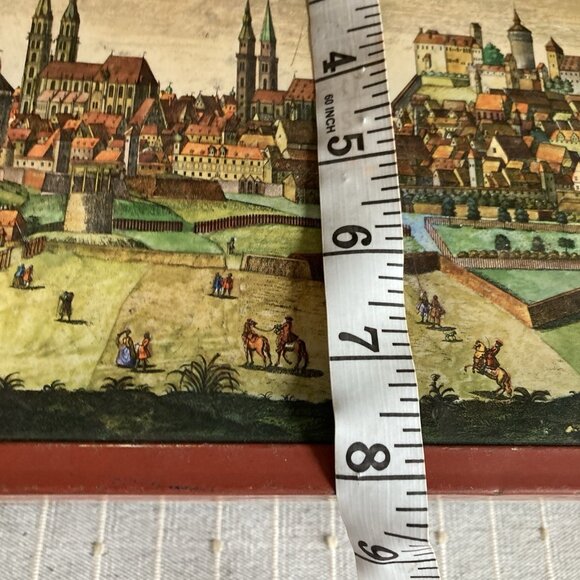 VTG Cookie LG Biscuit Tin Otto Schmidt Nurnberg Germany Colorful Litho Graphics - Picture 13 of 13